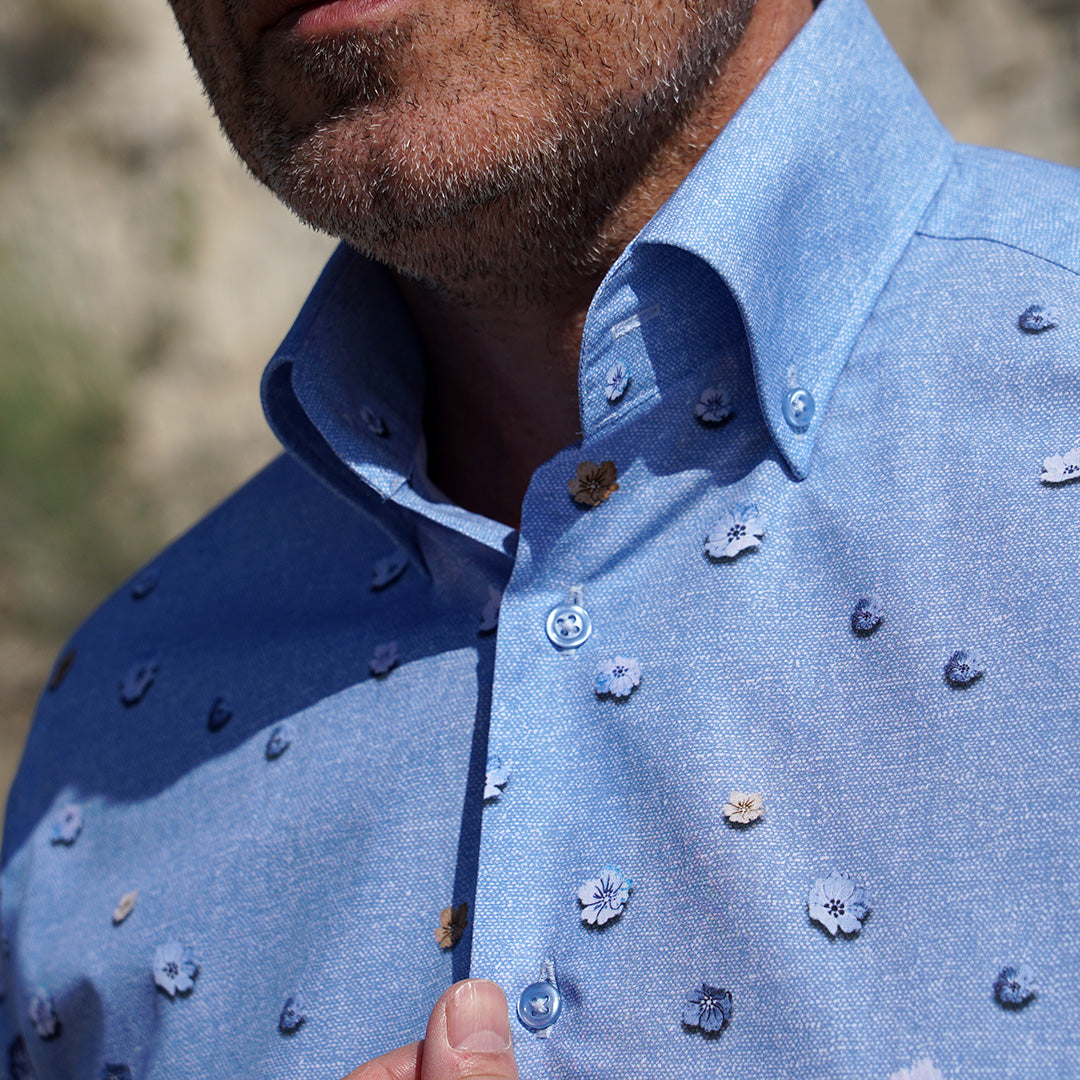 Men's casual shirt with Hawaiian floral print Merer