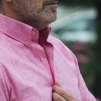 Camasa barbati roz casual din IN Merer