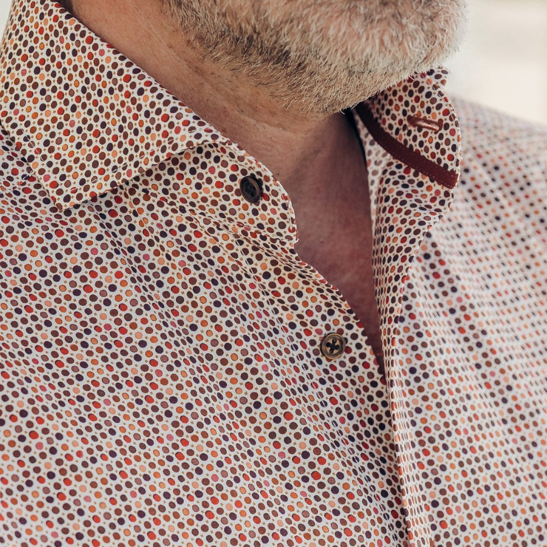 Camasa barbati casual cu buline multicolore Merer