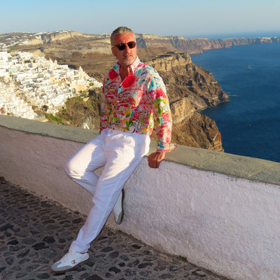 Cămașă bărbați casual Capri Rosso