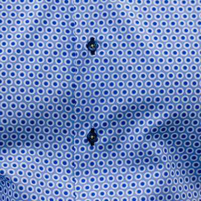 Casual shirt with blue polka dots