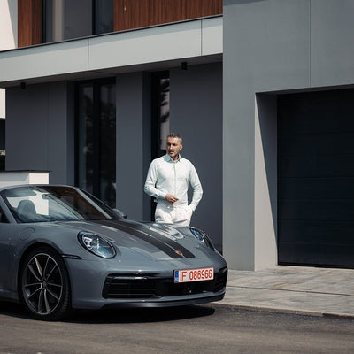 Men's business shirt in pastel green stripes Merer