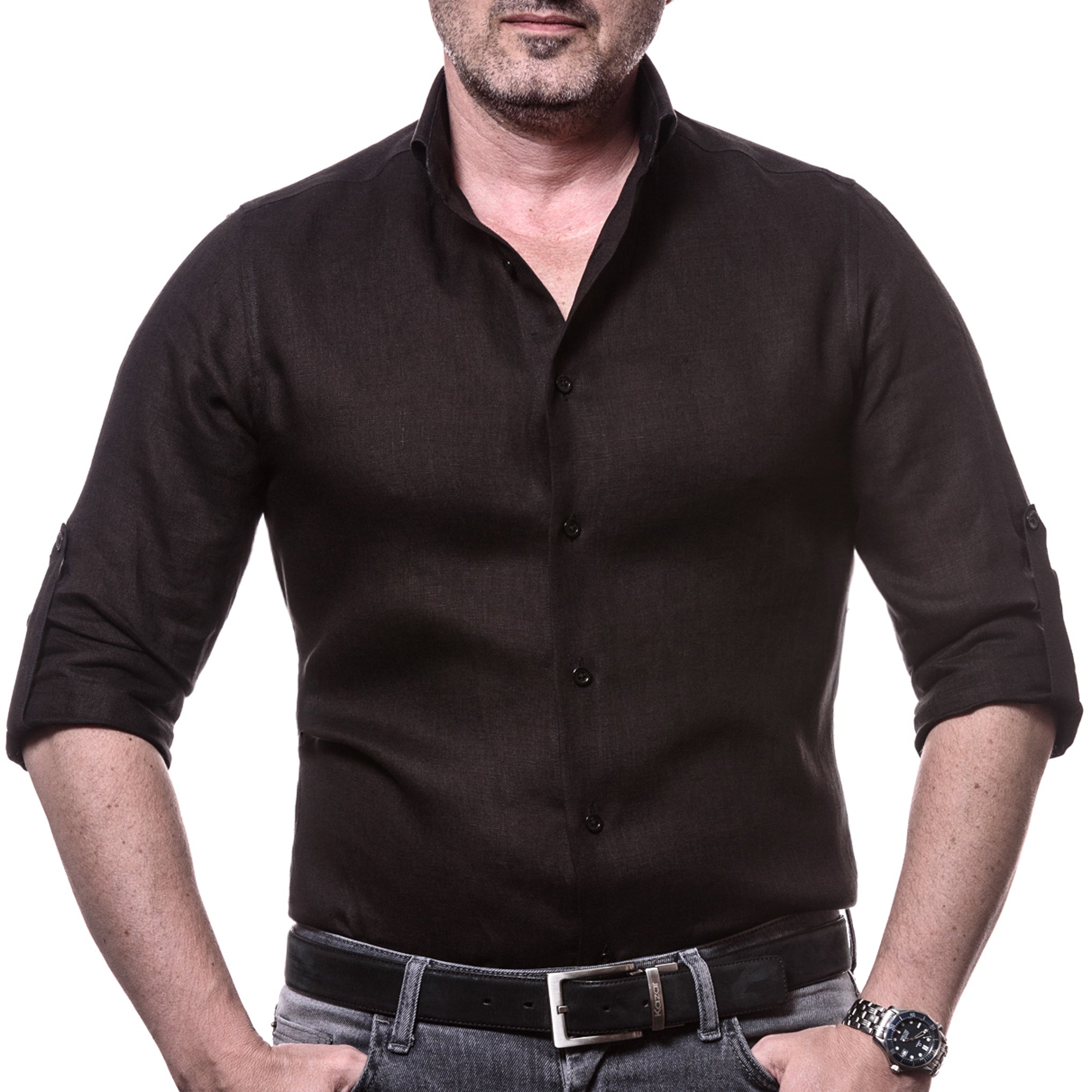 Men's casual black shirt from IN Merer
