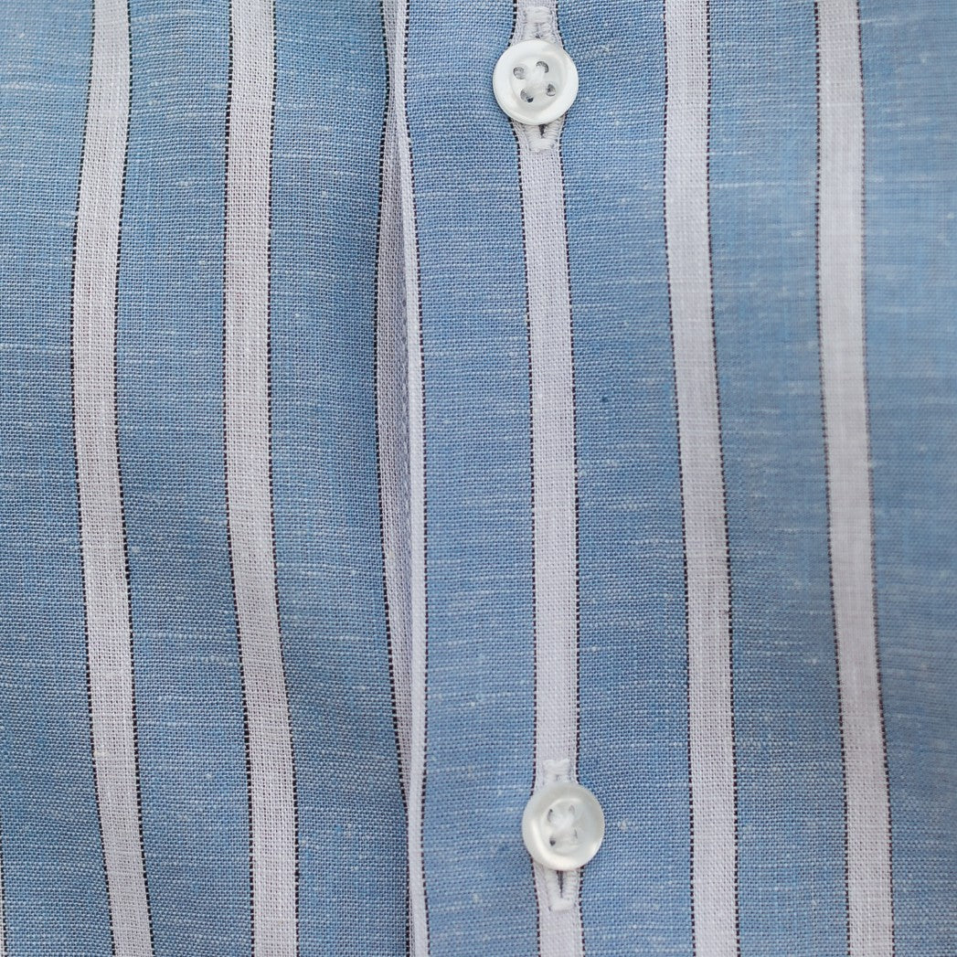 Camasa barbati in dungi bleu casual din IN Merer