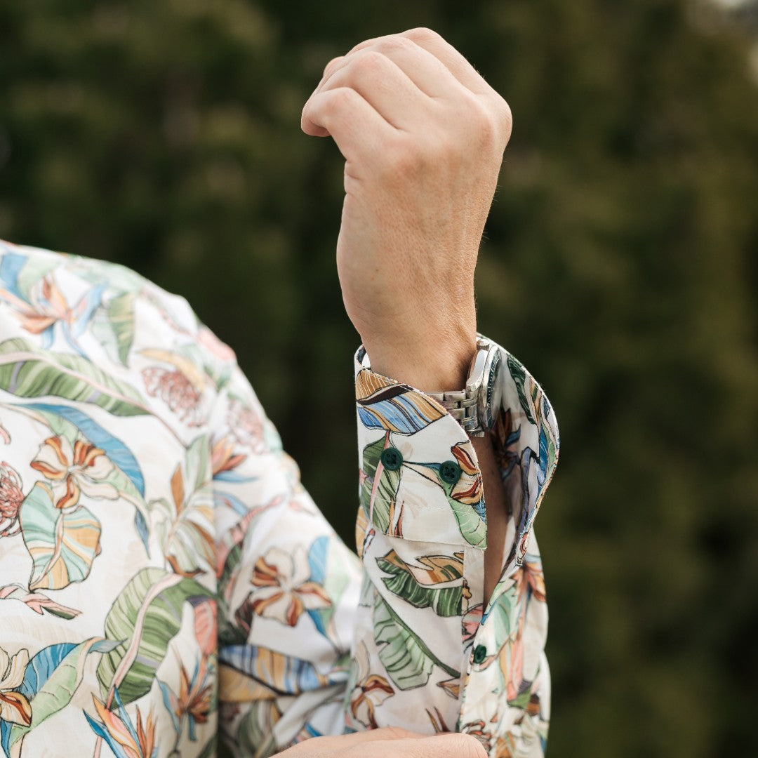 Camasa barbati casual imprimeu cu model Hawaian Merer