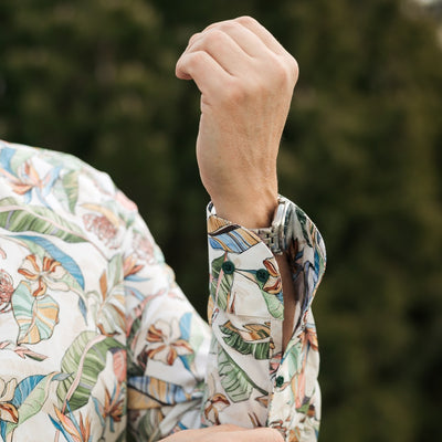 Camasa barbati casual imprimeu cu model Hawaian Merer