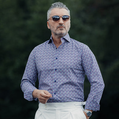 Men's shirt with unique abstract pattern print Merer