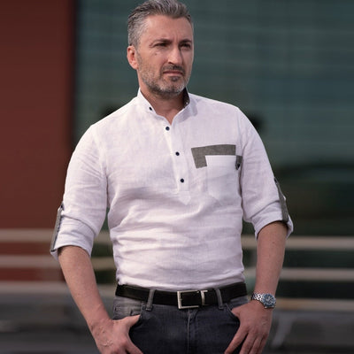 Men's casual white shirt from IN Merer