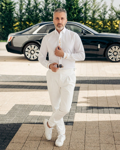 Men's casual traditional wheat ear shirt Merer