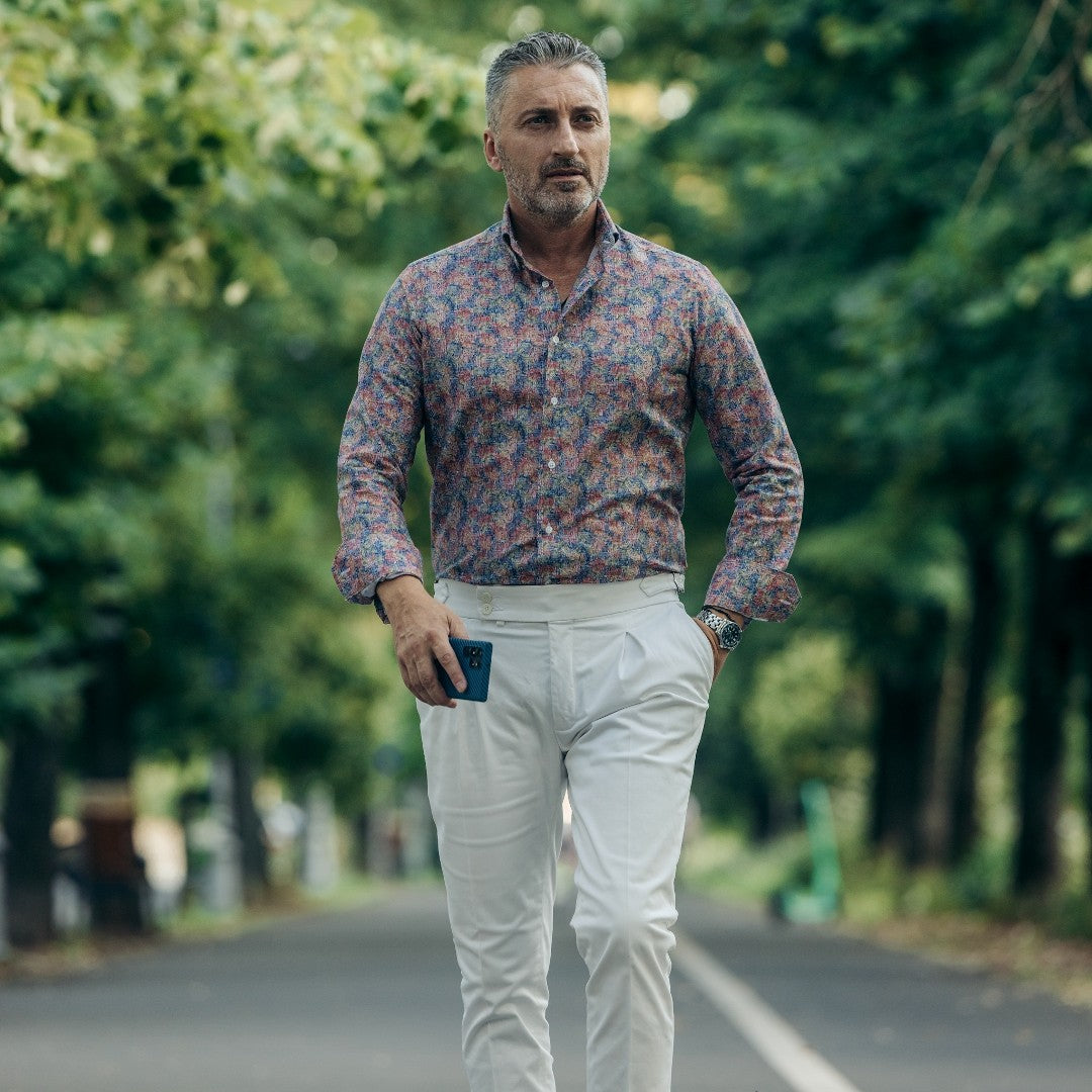 Camasa din IN cu model multicolor