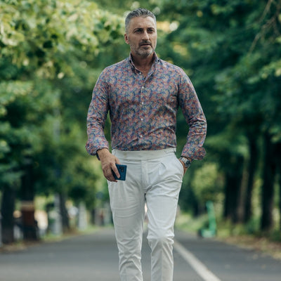 Camasa din IN cu model multicolor