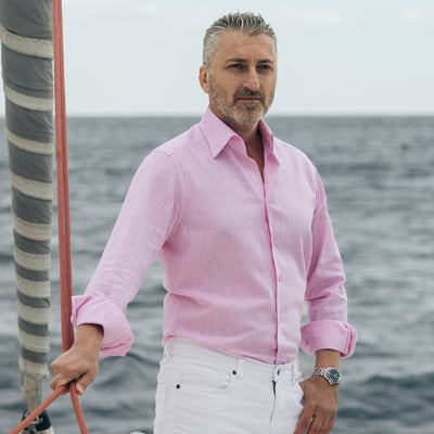 Men's casual pink shirt from IN Merer 