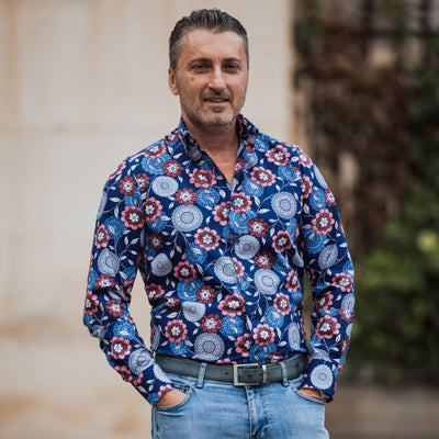 Men's casual shirt with Hawaiian print Merer