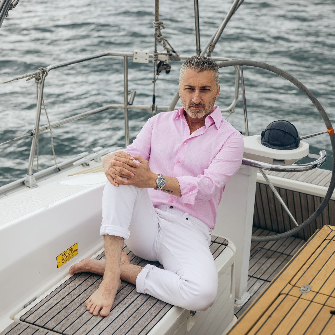 Men's casual pink shirt from IN Merer 