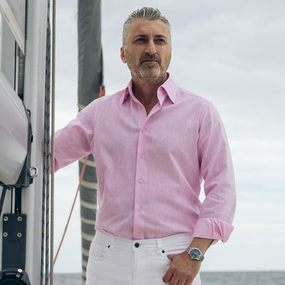 Men's casual pink shirt from IN Merer 