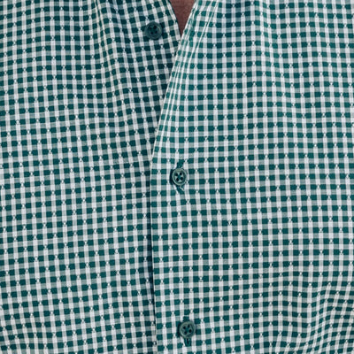 Camasa barbati casual in carouri verzi Merer