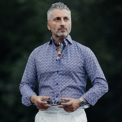 Men's shirt with unique abstract pattern print Merer
