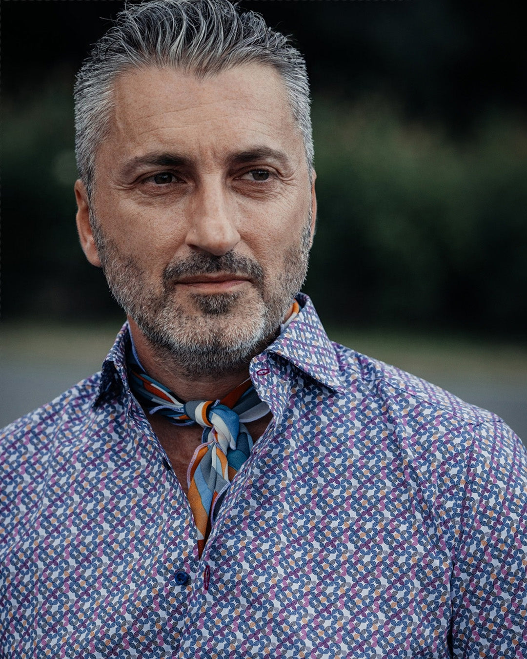 Men's shirt with unique abstract pattern print Merer
