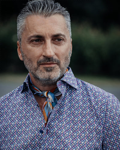 Men's shirt with unique abstract pattern print Merer
