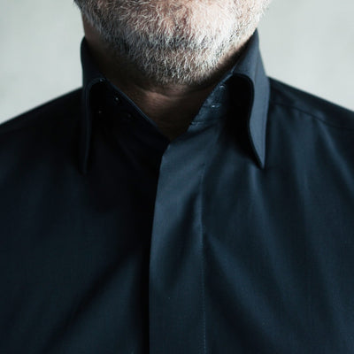 Men's black business shirt with undershirt Merer