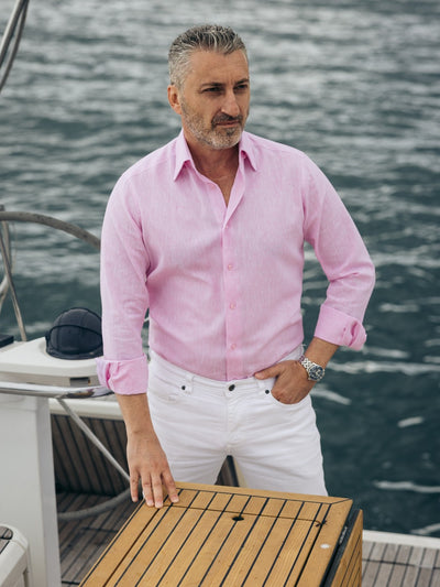 Men's casual pink shirt from IN Merer 