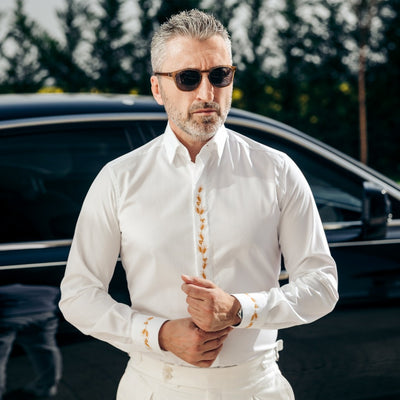 Men's casual traditional wheat ear shirt Merer