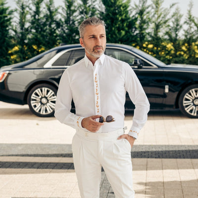 Men's casual traditional wheat ear shirt Merer