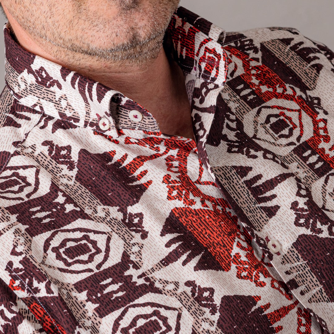 Camasa barbati casual model tribal din vascoza Merer