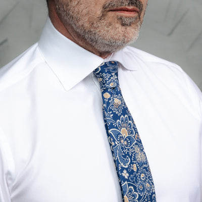 Cămașă barbati alb optic din bumbac Twill – Merer Sarti Manerotti