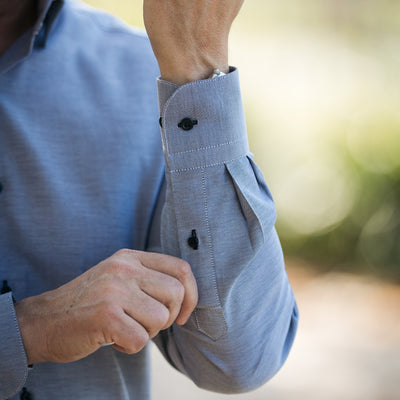 Men's casual gray Oxford shirt Merer