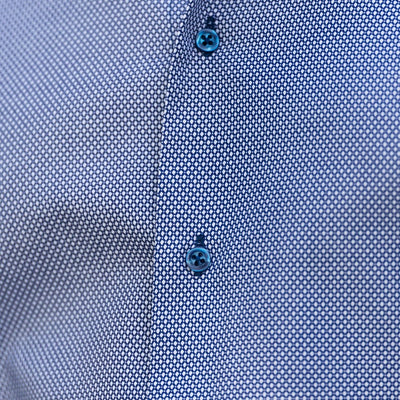 Men's casual blue shirt, textured fabric Merer