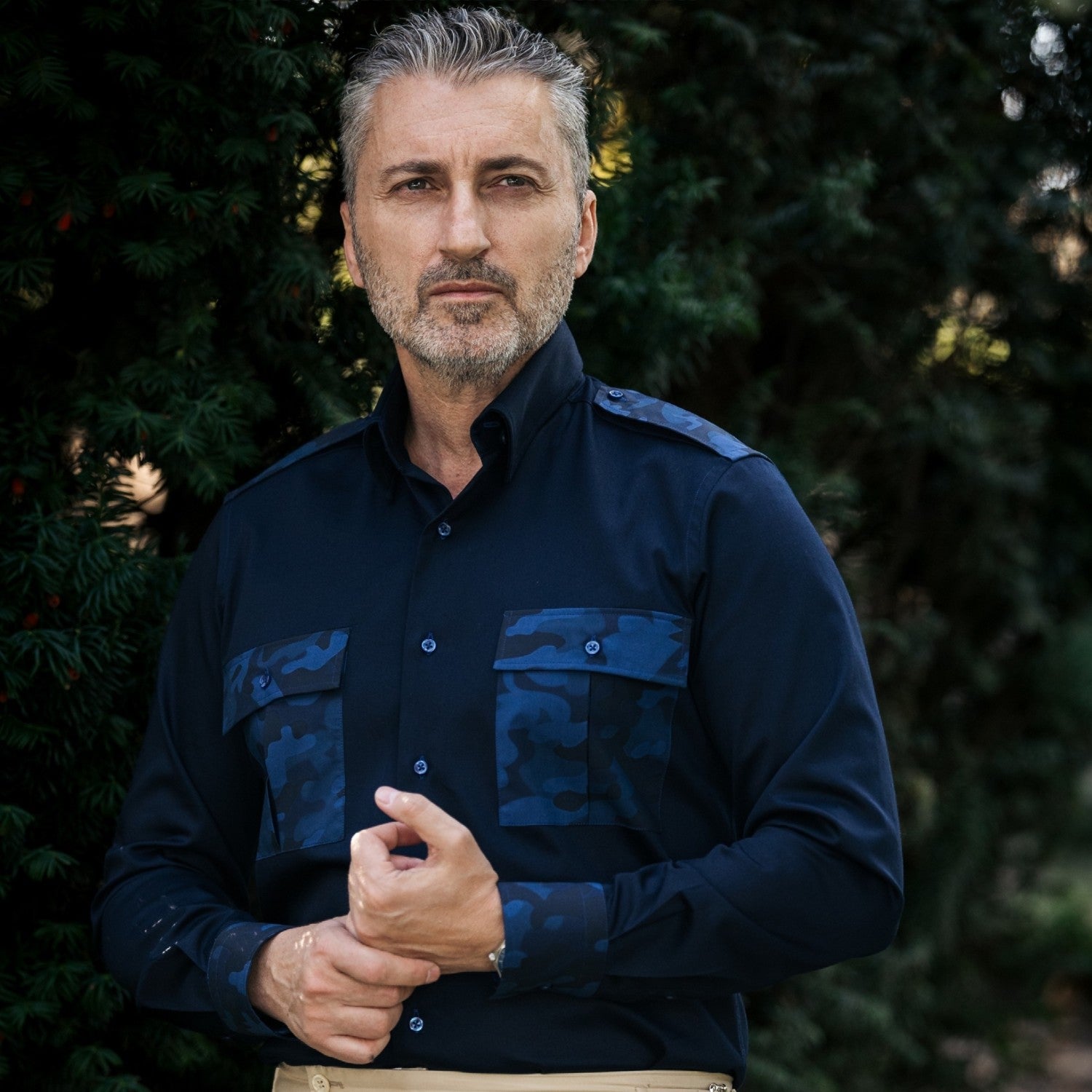 Camasa barbati casual Comando bleumarin Merer