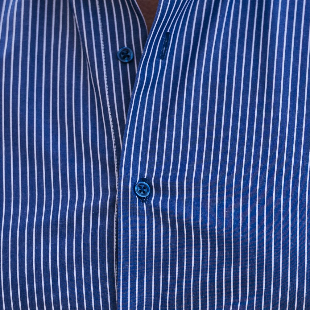 Camasa barbati casual dungi bleumarin cu detalii buline Merer