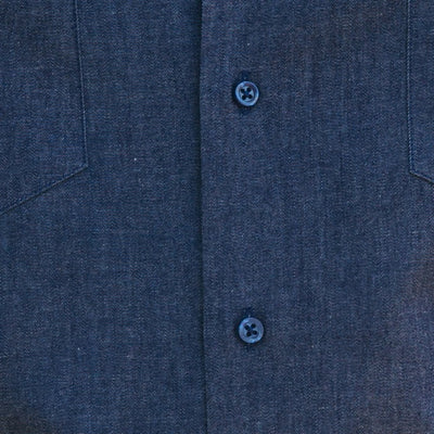Men's casual navy denim shirt Merer