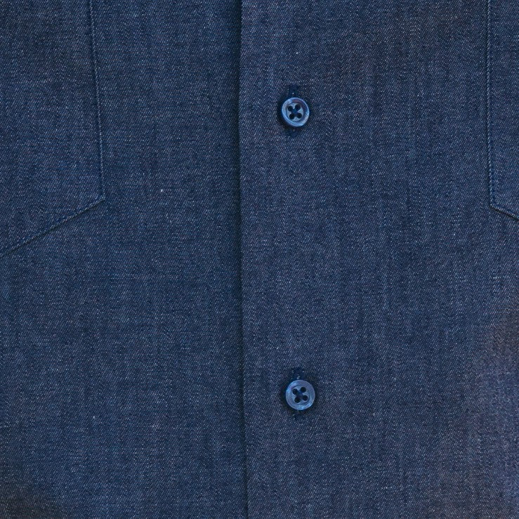 Men's casual navy denim shirt Merer