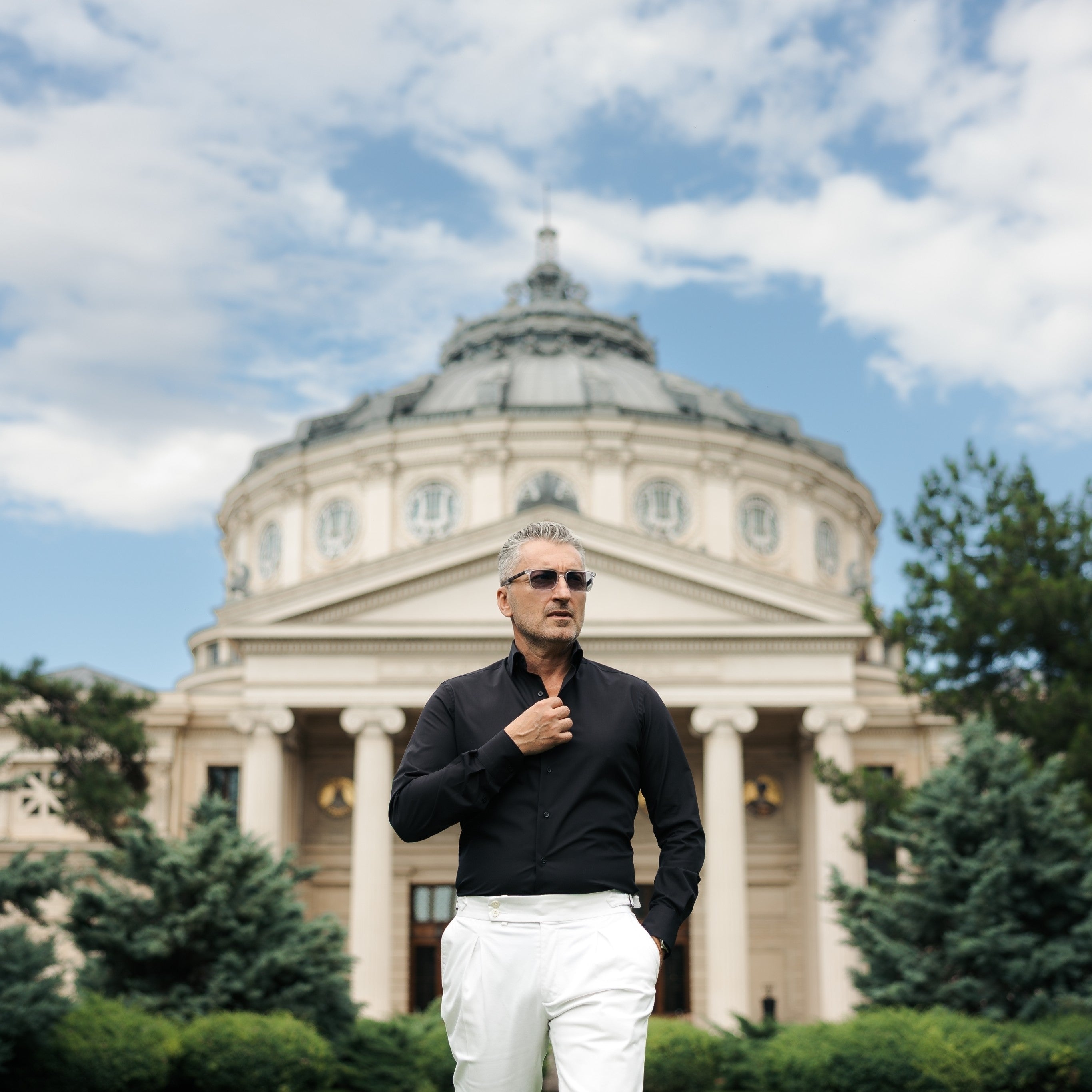 Camasa barbati business casual neagra Merer