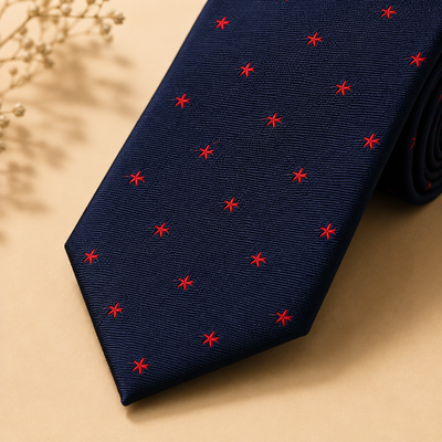 Black bow tie with fine polka dots
