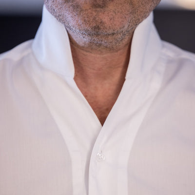 Camasa barbati alba cu guler tunica Merer