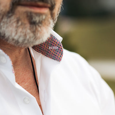 Camasa barbati alba business casual cu buzunar si garnituri in contrast Merer