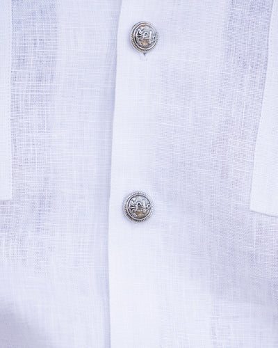 Camasa barbati alba din in cu buzunare suport Merer