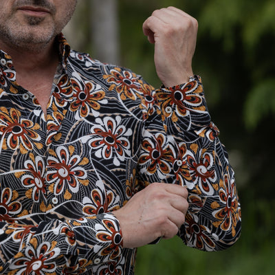 Men's casual viscose shirt with floral print Merer