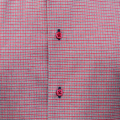 Camasa barbati casual model fin rosu-gri Merer