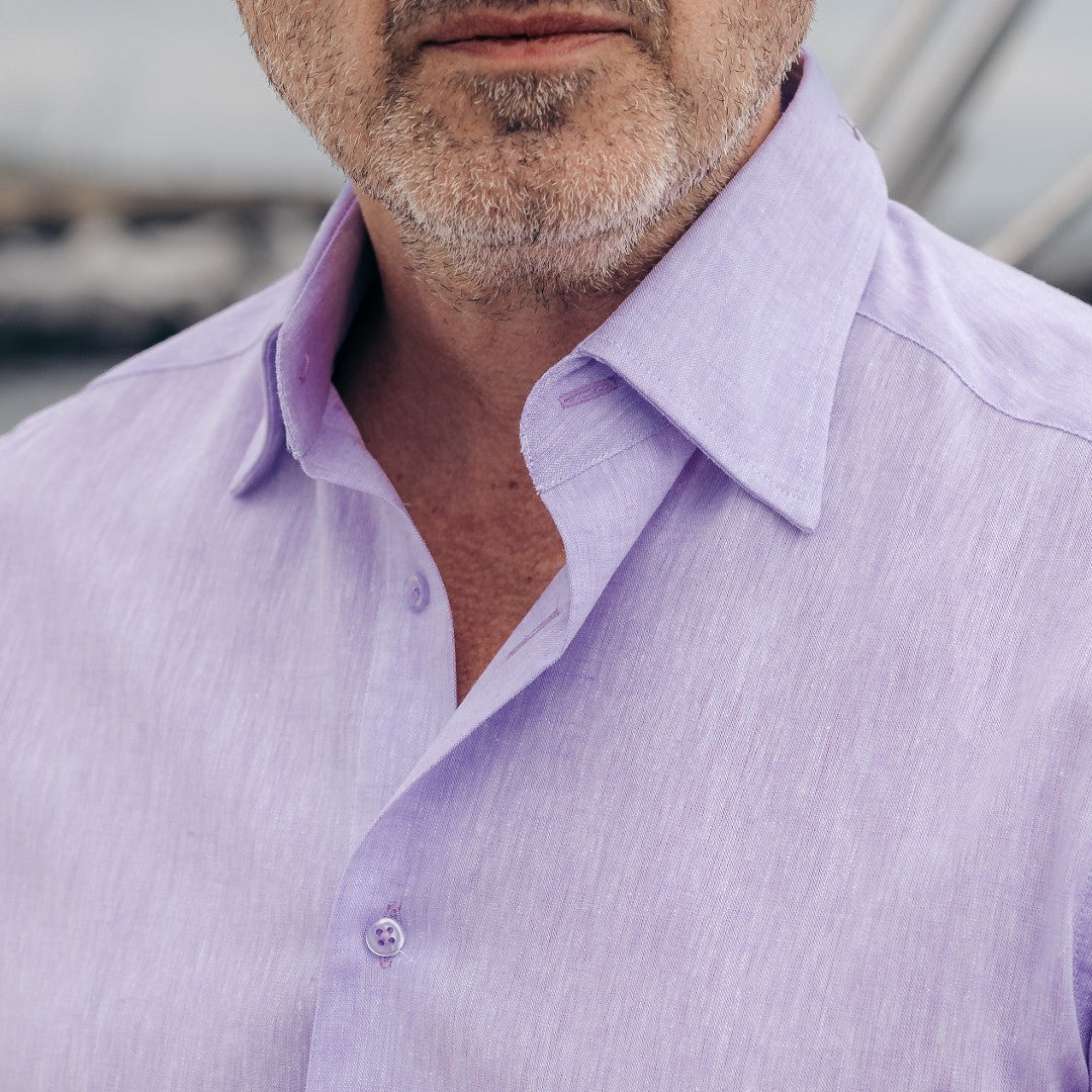 Men's casual purple shirt from IN Merer 