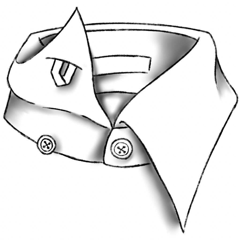 Adaugă nasture ascuns guler