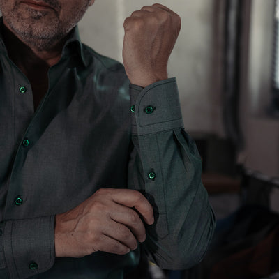 Textured khaki-green shirt